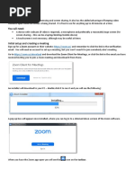 Using Zoom: You Will Need