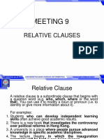 Meeting 9: Relative Clauses