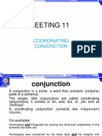 Meeting 11: Coordinating Conjunction