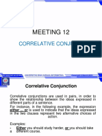 Meeting 12 Correlative Conjunctions