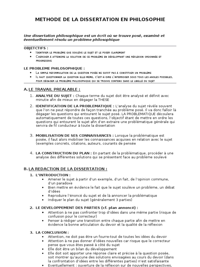 Methode De La Dissertation En Philosophie Sciences Cognitives Psychologie