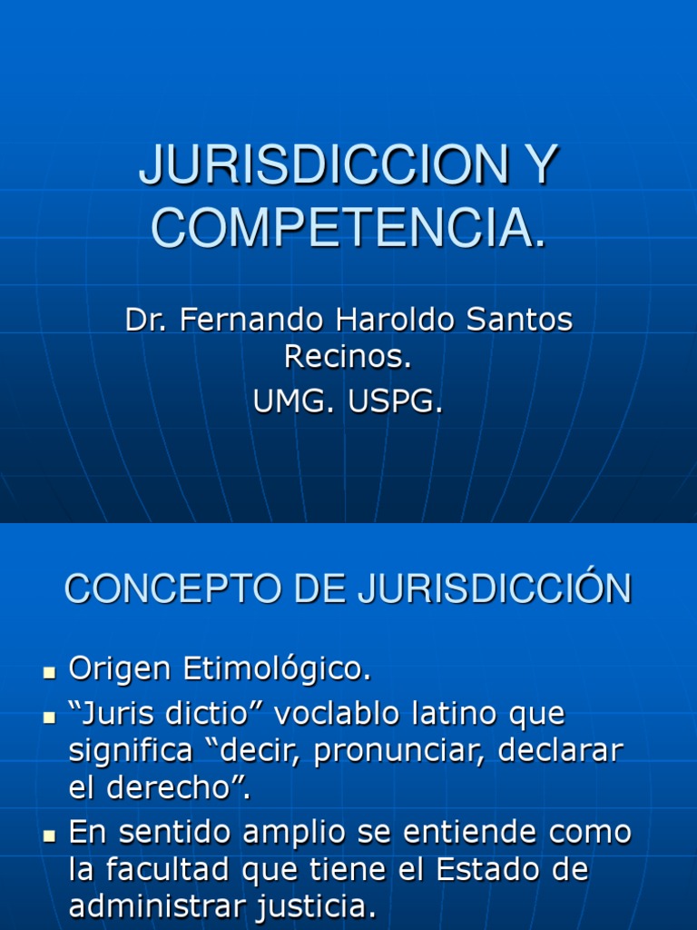 Jurisdiccion y Competencia | PDF | Jurisdicción | Juez