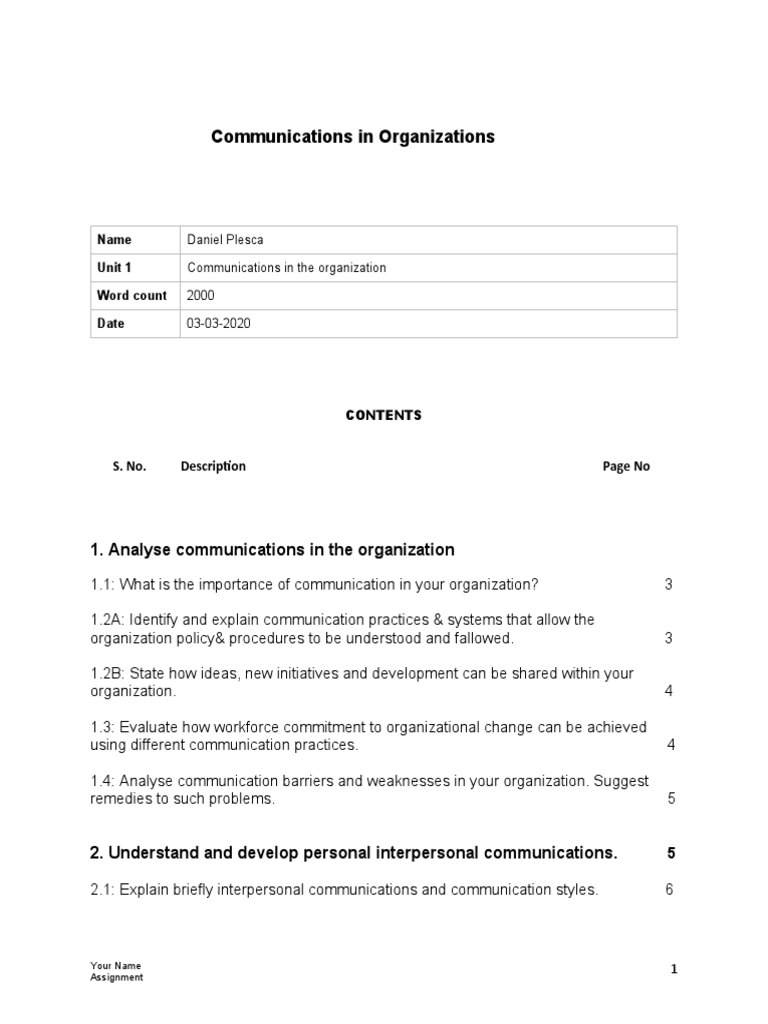 Effective Communication in Organizations | PDF | Interpersonal ...