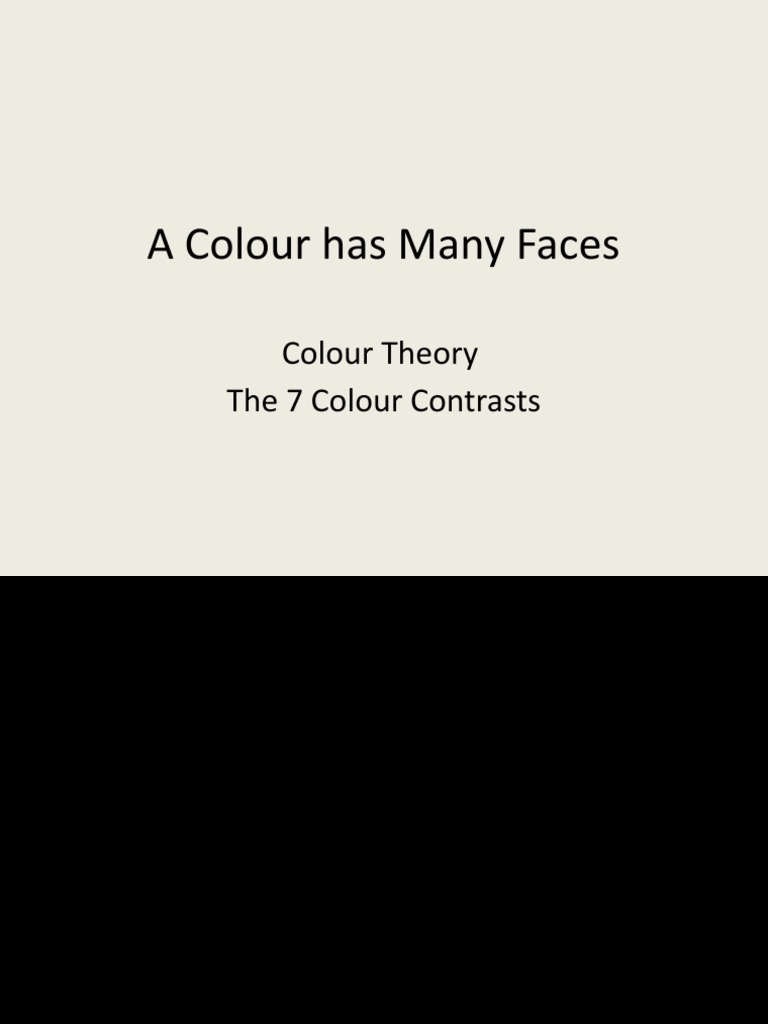 The 7 Colour Contrasts PDF Color Blue