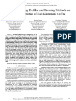 Effect of Roasting Profiles and Brewing Methods On The Characteristics of Bali Kintamani Coffee