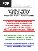 Instrucao matricula_ENGENHARIA_PRIMEIROSEMESTRE2011