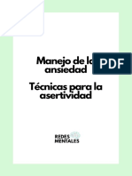 Cuadernillo Manejo de La Ansiedad - REDES MENTALES