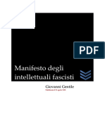 Gentile Manifesto Degli Intellettuali Fascisti Compress
