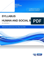 Human and Social Biology Syllabus