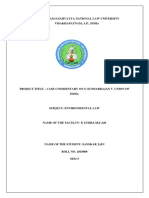 18LLB080 ENVIRONMENTAL LAW PROJECT