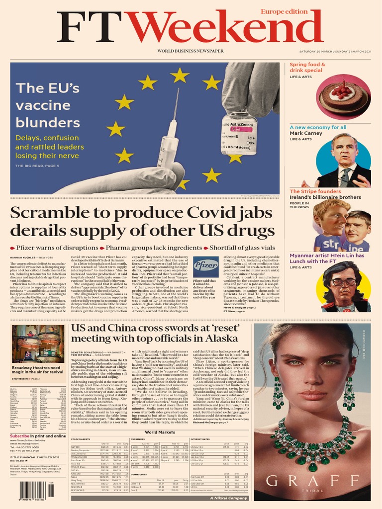 Financial Times Europe - 20-03-2021 | PDF | Pfizer | Astra Zeneca