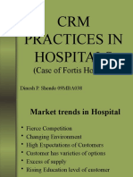 CRM Practices in Hospitals: (Case of Fortis Hospital)
