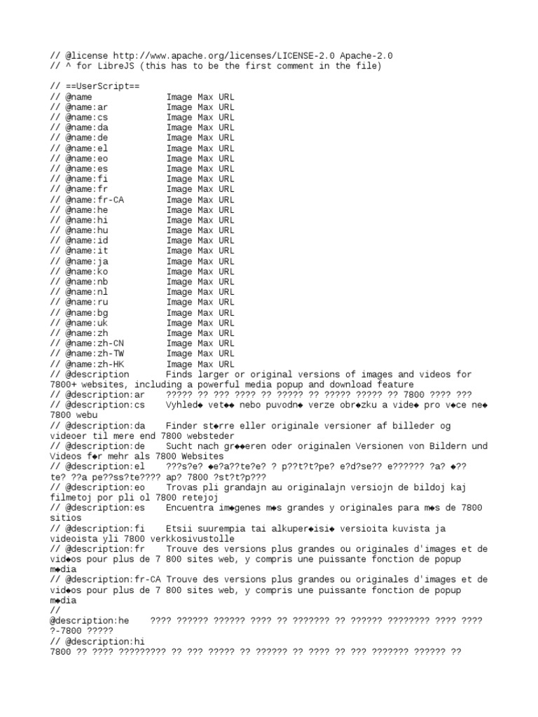 Image Max URL Userscript Overview | PDF | Software Engineering | World ...