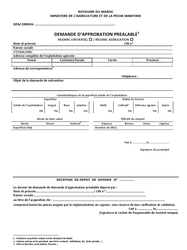 Demande d'Approbation Préalable CERFA 13983 | PDF | Agriculture ...