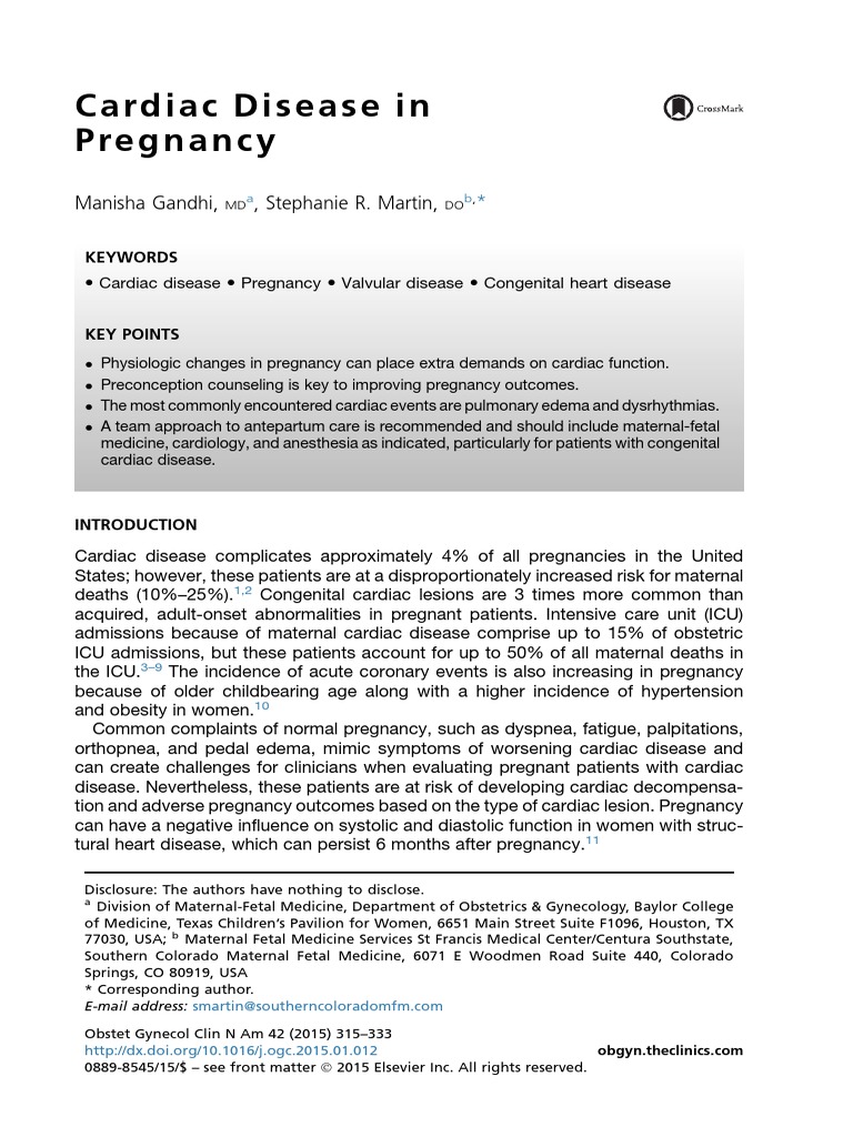 Cardiac Disease Risks in Pregnancy | PDF | Heart Failure | Heart