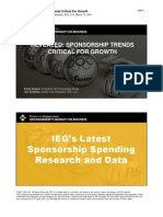 IEG's Latest Sponsorship Spending Research and Data: Revealed: Sponsorship Trends Critical For Growth