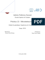 PR Actica 13 - Microinstrucciones: Instituto Polit Ecnico Nacional