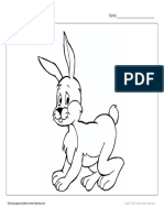 Name - : Bunny Coloring Page