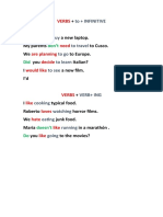 VERBS Followed by To +infinitive and Followed by Verb+Ing