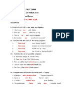 Basic English III- First Exam