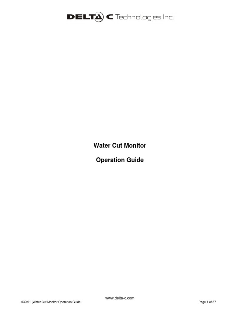 I032r01 (Delta C Water Cut Monitor Operation Guide) PDF Calibration