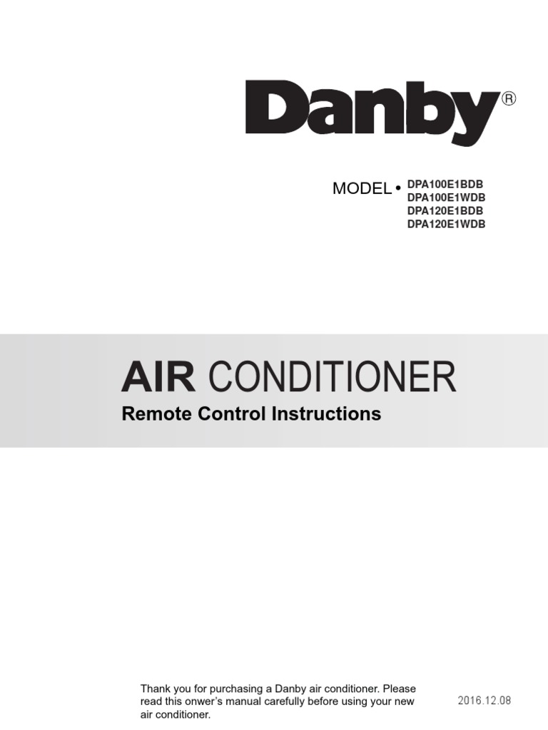 Air Conditioner Remote Control Instructions PDF