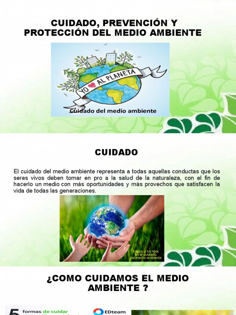 Cuidado, Prevención y Protección Del Medio Ambiente | PDF