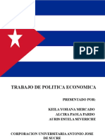 TRABAJO DE POLITICA ECONOMICA Cuba