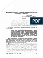 Affonso Robl, A Versificação Nas Cantigas Polêmico Satíricas Do Jorgral Lourenço