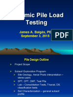 Dynamic Pile Load Testing August 2015