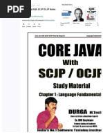 PDF Core Java With SCJP Ocjp Notes by Durga