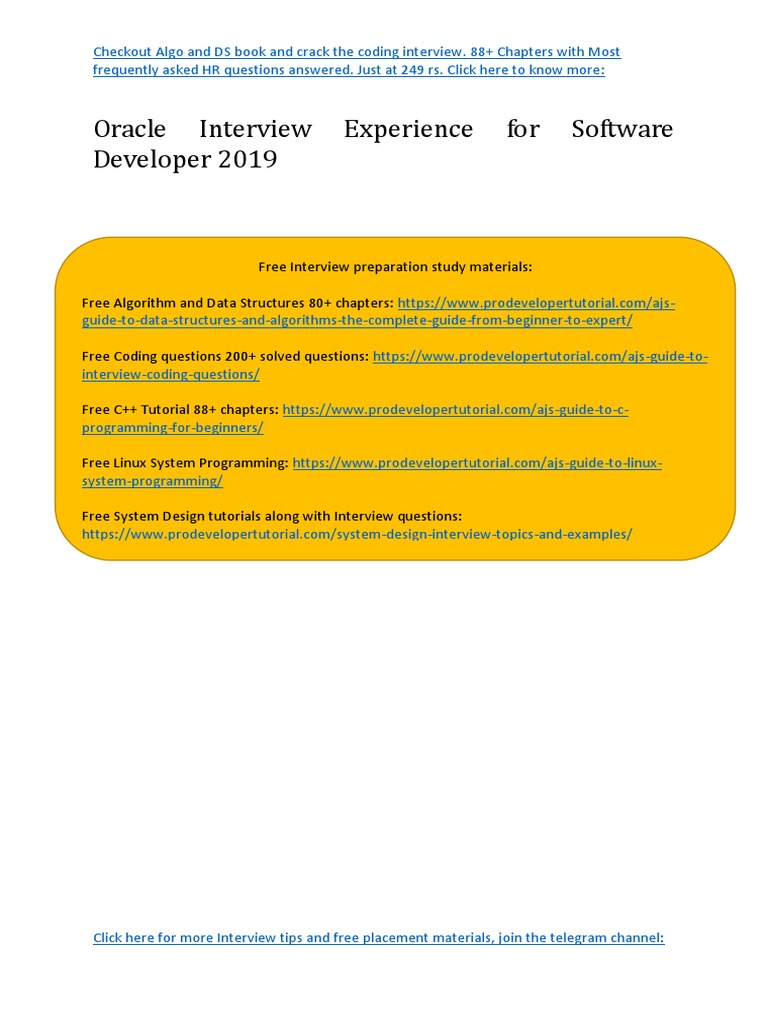 Leetcode Oracle Interview Experience Gfg Ide