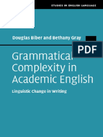 (Studies in English Language) Douglas Biber, Bethany Gray - Grammatical Complexity in Academic English - Linguistic Change in Writing-Cambridge University Press (2016)