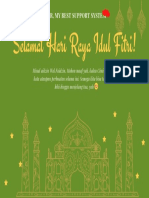 Biru Dan Kuning Masjid Kartu Idul Fitri