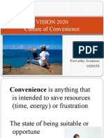 VISION 2020 Culture of Convenience: Parvathy Avanoor 1020153
