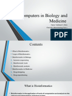 Computers in Biology and Medicine: Name-Vaishnavi A. More Class-Msc Biotechnology Part-2 Roll No. 203251003