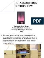 Atomic Absorption Spectroscopy: Written by Bette Kreuz Produced by Ruth Dusenbery University of Michigan-Dearborn 2000