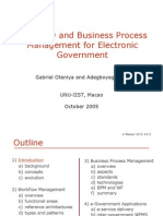 Workflow and Business Process Management For Egovernment Seminar