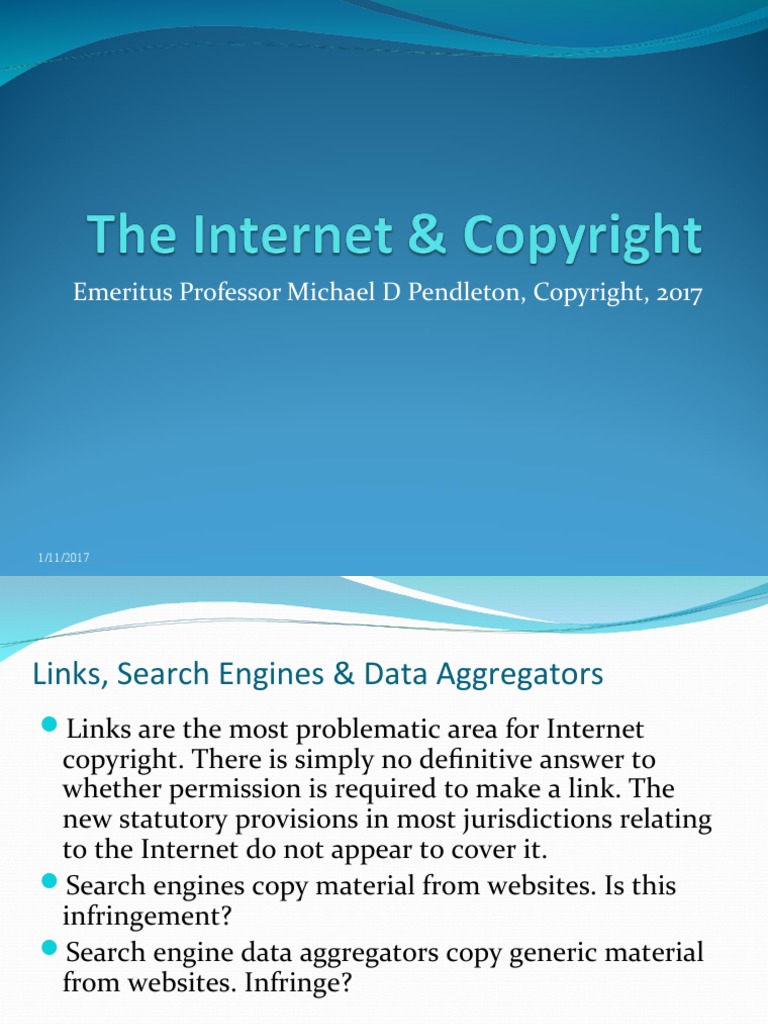 Class 6 - B Internet Copyright NZ | PDF | Online Copyright Infringement ...