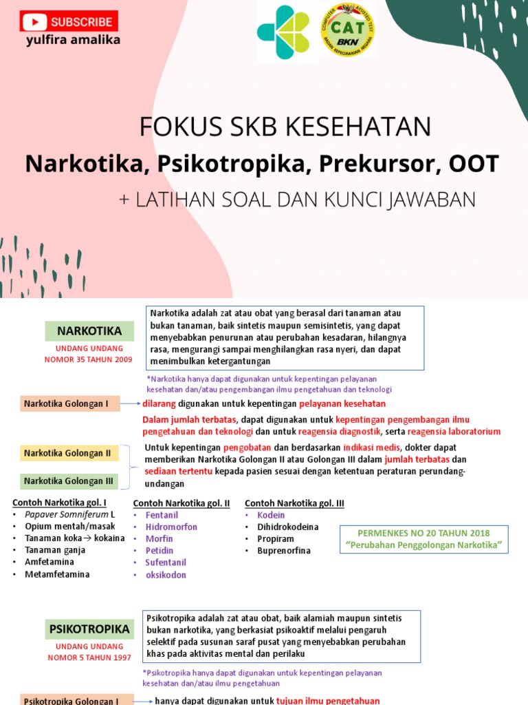 Obat Golongan OOT dan Prekursor Narkotika | PDF | Pengembangan Diri