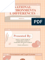 National Environmenta L Differences: Group #3