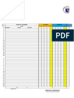 Master Grade Sheet: Aurora National High School