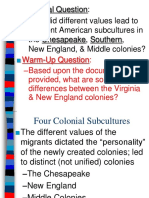 3EnglishRootsinAmerica Chesapeake, NE, Middle,&SouthernColonies (2008 2009)