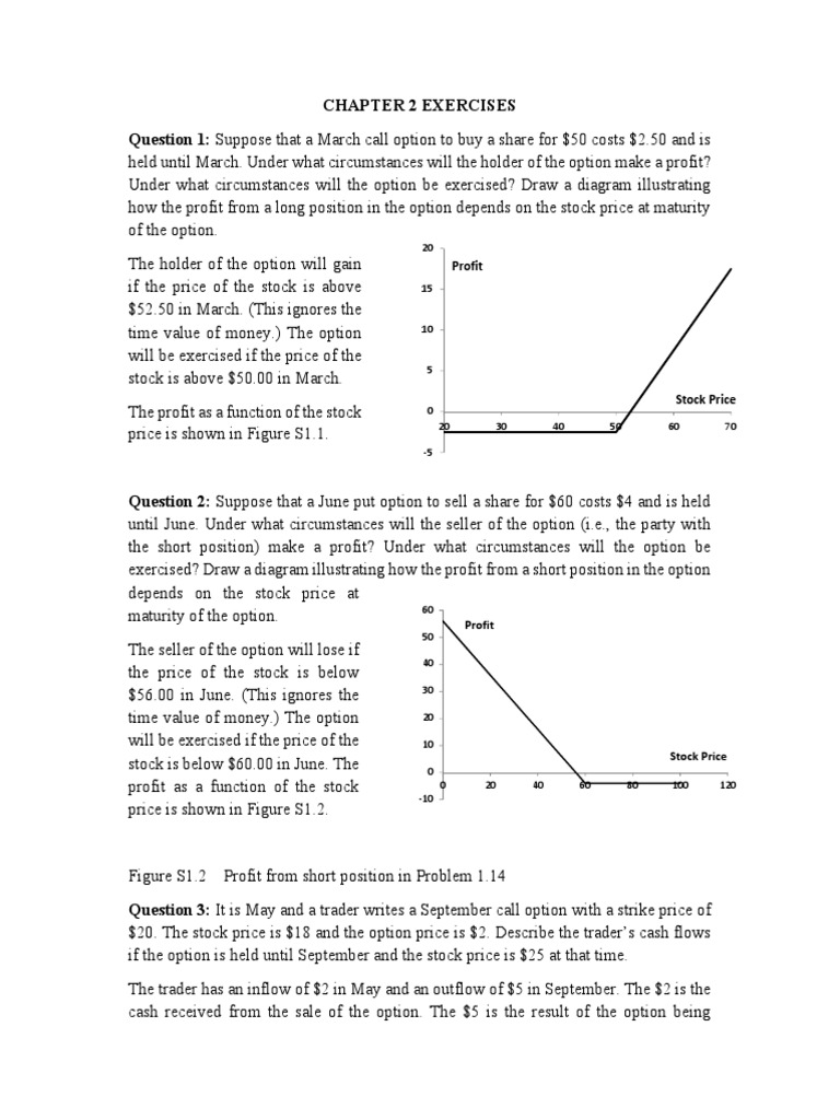 Chapter 2 New Practice Questions | PDF | Put Option | Option (Finance)