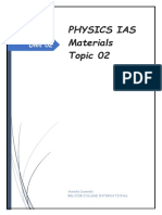 Physics Ias Materials Topic 02: Unit 02