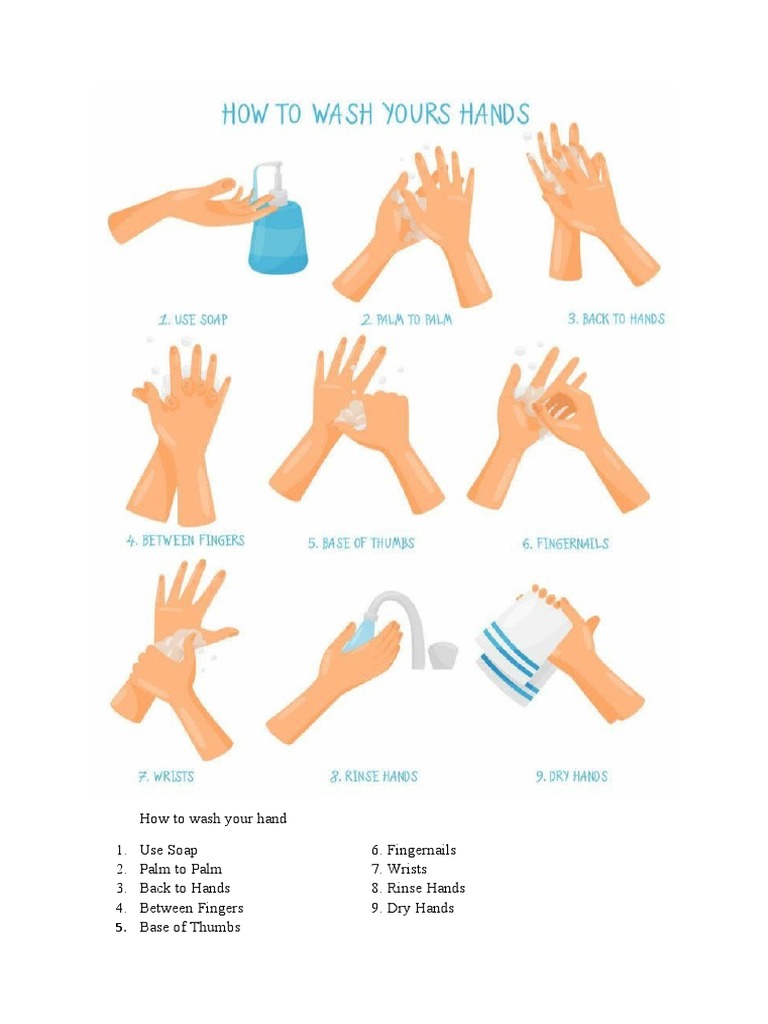 Hand Washing Steps Explained | PDF