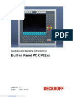 Built-In Panel PC CP62xx: Installation and Operating Instructions For