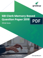 Sbi Clerk Prelims Question Paper in Hindi 2019 47