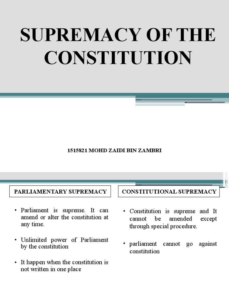 Which Accurately Describes the Supremacy Clause-U.S. Constitution 101