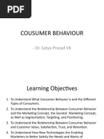 Cousumer Behaviour: - Dr. Satya Prasad VK